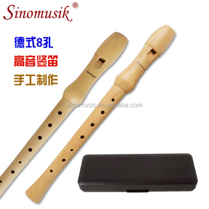 Sinomusik marca profesional Blockflute educación música instrumento madera arce alemán o barroco dedo Soprano grabadora flauta - Product Image 2