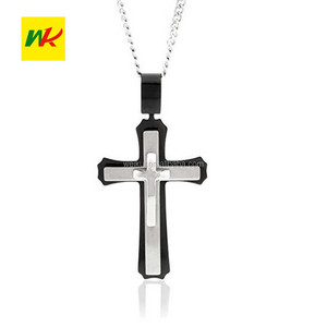 Calidad única Acero inoxidable plata Jesucristo <span class=keywords><strong>Cruz</strong></span> urna collar pendiente joyería <span class=keywords><strong>funeraria</strong></span> - Product Image 1