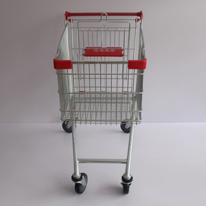 Chariot de supermarché en acier <span class=keywords><strong>à</strong></span> 4 roues personnalisé en gros chariot de magasin d'occasion chariot de cueillette d'achat <span class=keywords><strong>à</strong></span> poussée manuelle - Product Image 3