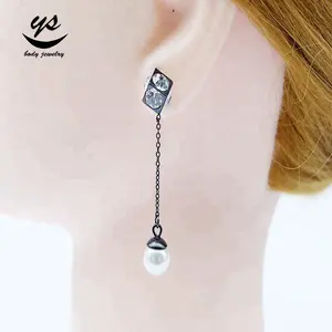 New model crystal fashion pearl drop earrings party inspired women earrings