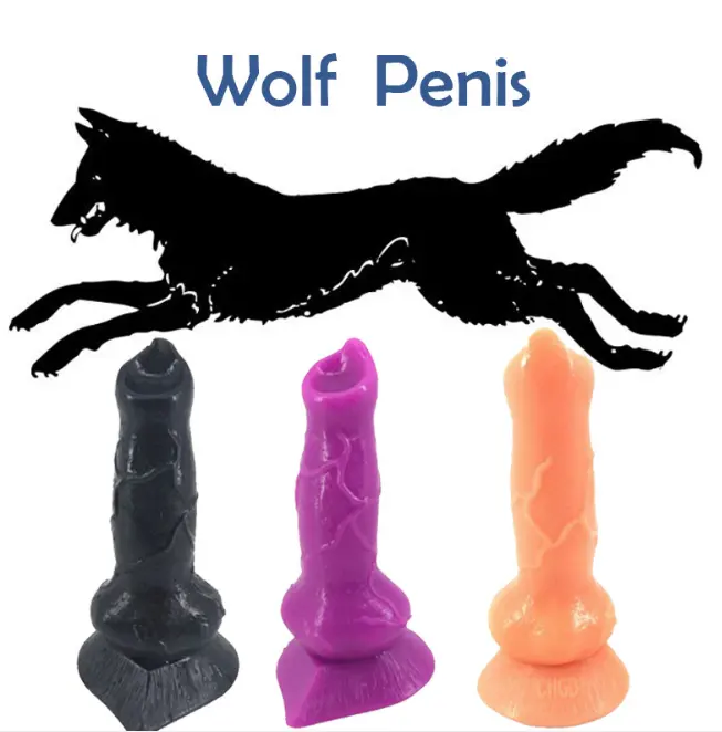 FAAK Animal Wolf Penis Dildo for Women Masturbation