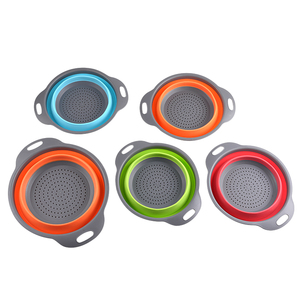 Wholesale 2-Sized Foldable Adjustable Silicone Drain <strong>Basket</strong> Strong Multi-Function <strong>Storage</strong> Plastic <strong>Storage</strong> <strong>Basket</strong> <strong>Small</strong> - Product Image 3