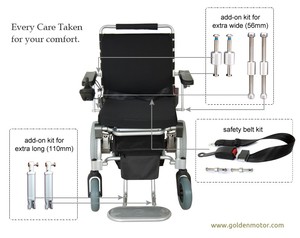 Sedia a Rotelle Elettrica E-throne, Design Innovativo, Facile da Piegare e Aprire, Ultra Leggera, Portatile e Pieghevole, Approvata CE - Product Image 2