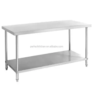 304ステンレス鋼レストランワークベンチ/カスタマイズ201ステンレス鋼キッチンワークテーブル
