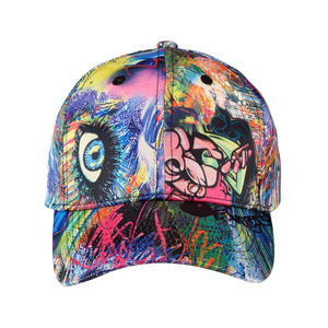 Cappellino da Baseball stampato a sublimazione personalizzato in bianco con 6 pannelli in cotone senza campione, cappellini sportivi tinti - Product Image 6