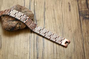 Pulseras de cobre para artritis para hombres, brazalete magnético con doble imán - Product Image 5