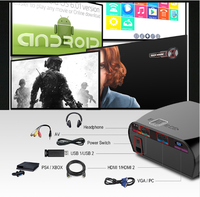 Nouveau projecteur Android 6.0.1 GP100UP Full HD 1080P, WIFI, BT, 3500 lumens, LED, TV, projecteur