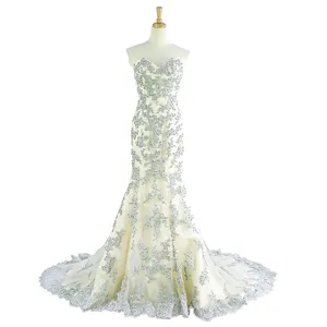 RSM66387 Robe de mariée <span class=keywords><strong>en</strong></span> dentelle sur mesure, élégante robe de mariée de style africain, robe de mariée sirène - Product Image 1