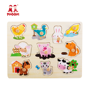 Puzzle in Legno per <span class=keywords><strong>Bambini</strong></span> con <span class=keywords><strong>Animali</strong></span> della <span class=keywords><strong>Fattoria</strong></span>, Gioco Educativo per il Riconoscimento degli <span class=keywords><strong>Animali</strong></span> - Product Image 3