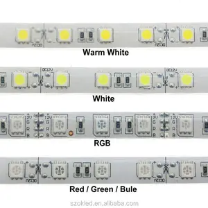 Strip LED 5050 IP68 Tahan Air DC 12V 60LED/M, Lampu LED Luar Ruangan Digunakan Di Bawah Air untuk Kolam Renang, Tangki Ikan, Kamar Mandi.