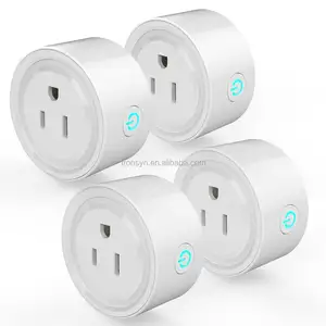 Tomada inteligente Wi-fi EUA REINO UNIDO DA UE Plug Power Com Amazon Alexa Inicial do Google E IFTTT