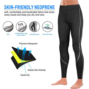 Pantalon en néoprène amincissant pour perte de poids au sauna pour femmes avec poche latérale Hot Thermo Fat Burning Sweat Leggings - Product Image 2