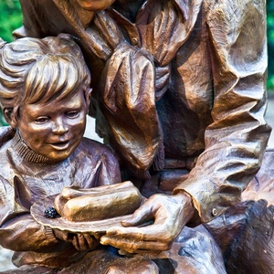 Service personnalisé En Plein Air Jardin Vie Taille Bronze Billie et Molly Statue dans un Lever de Soleil Sunbeam - Product Image 3