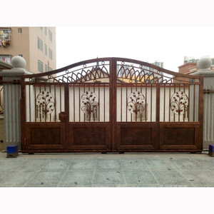 High Quality Wrought Iron Gate Design Simple Main Front Entry Door Iron Gate Grill Design Retractable Used Iron Gates Models