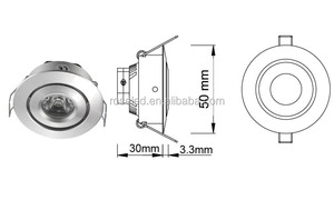 12ボルト 3ワット 埋め込み型<span class=keywords><strong>LED</strong></span>ミニダウンライト - Product Image 4