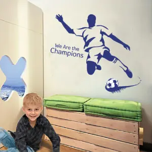 Extraíble kids room decor 3d pegatinas de pared footballl pared