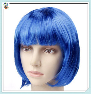 Synthetic Hair Short <strong>Blue</strong> Bob <strong>Wig</strong> Ladies' Glueless Fancy Dress Costume HPC-2000 Model Natural Style Long <strong>Wigs</strong> - Product Image 3