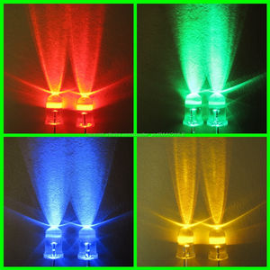 El precio de fábrica muestra libre los diodos del LED de 5m m Verde Rojo Azul Blanco Amarillo (CE y conformidad de RoHS) - Product Image 3