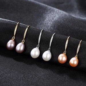 PAG & MAG di Lusso Elegante S925 Sterling Gancio In Argento Orecchino di Goccia Con UN Grande 7 millimetri <span class=keywords><strong>Orecchini</strong></span> di <span class=keywords><strong>Perle</strong></span> <span class=keywords><strong>Naturali</strong></span> per donne Dei Monili di Cerimonia Nuziale - Product Image 4
