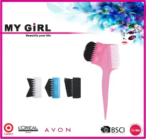 MY Girl Newest Fashionable Design Tint Needle Hair Dye Brush Dye Tint Brush Comb Brush Hair Coloring Brush Hair Salon Plastic