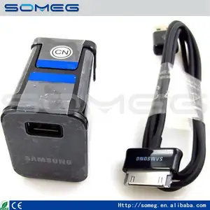 Высокое качество usb-зарядное зарядное устройство для samsung galaxy TAB P1000 / P6200 P3100 N8000 P5100 с кабелем ETA-P10X