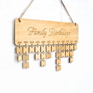Gros Famille Suspendus Anniversaire Rappel <span class=keywords><strong>Calendrier</strong></span> <span class=keywords><strong>En</strong></span> <span class=keywords><strong>Bois</strong></span> Pour La Décoration Intérieure - Product Image 2