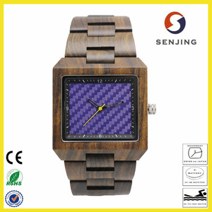 2017 Vogue design custom logo Square Cash wooden clock, your logo oem Wooden hourglass luxury for men - Product Image 3