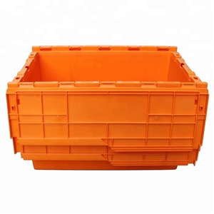 Tham Gia 80L Nhựa Kèm Theo Nắp Container Với Nắp Có Bản Lề Nhựa Di Chuyển Tote Hộp Cho Di Chuyển Công Ty Nestable Di Chuyển Thùng - Product Image 4