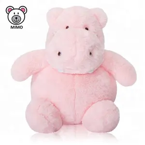 New Design Kids Cartoon Hippo Plush Toys Fashion Custom Cute Soft Plush Animal Toy Pretty Stuffed Pink Hippo