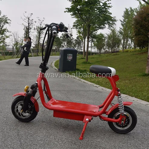 Wholesale 350W carbon fiber easy folding adult cheap electric scooter with pedals