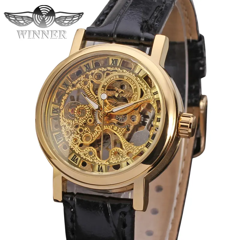 T-WINNER china watch manufacturer automatic mechanical women watches skeleton leather ladies watches
