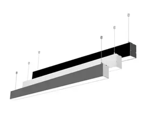 عالية الجودة رخيصة الثمن الألومنيوم قلادة led أنبوب مسطح 20w 40w 60w 80w مصابيح طولية مزودة بإضاءة ليد