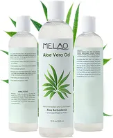 Melao 12 oz 100% organik Aloe Vera jel için büyük yüz saç güneş yanığı akne jilet darbelere sedef egzama