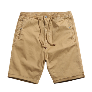 Pantaloncini <span class=keywords><strong>Cargo</strong></span> da Uomo Leggeri a Vita Media <span class=keywords><strong>Slim</strong></span> in Cotone per Esterni con Coulisse Elasticizzati Traspiranti Versatili Eleganti Servizio OEM - Product Image 3