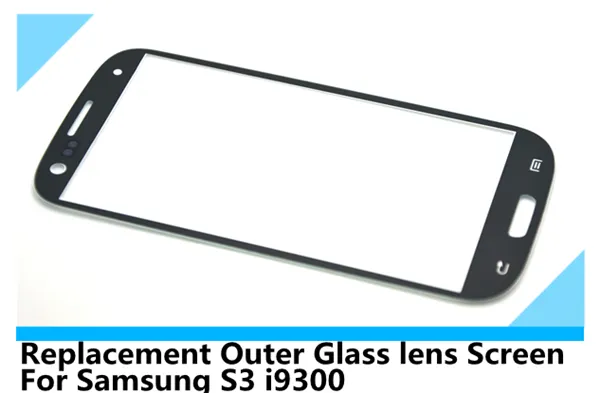 Замена внешний экран стеклянный объектив для Samsung S3 (i9300) черный белый цвета водонепроницаемый