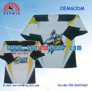 Custom kid hockey jersey/sublimation hockey jerseys practice wholesale - Product Image 1
