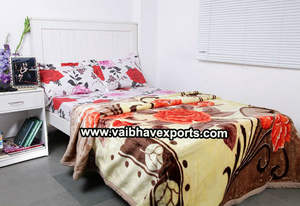 Acrylic Mink <b>Blanket</b> Quality 100% Polyester Solid & Floral Patterns for New Year's Celebration - Product Image 2