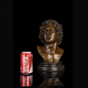 Знаменитая декоративная бронзовая металлическая скульптура бюста Давида известная римская скульптура бюста Давида