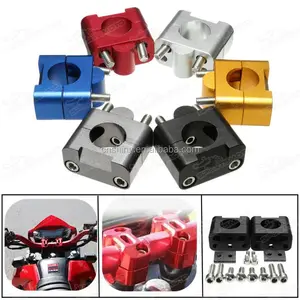 CNC Lubang Kotoran Sepeda Motor Balap, Adaptor Klem Dudukan Peninggi Stang Sepeda Motor Motocross 1 1/8 Inci 28Mm