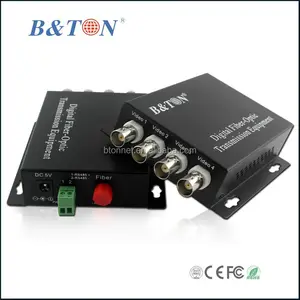 4 canaux cctv émetteur-récepteur à fiber optique