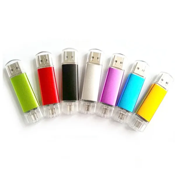 Hot Sale Metal OTG USB Flash Drive Mobile Pen drive 4GB 8GB 16GB 32GB 64GB USB Stick External Memory Storage Pen Drive