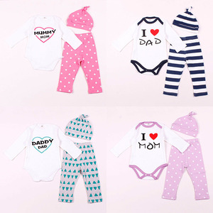 En gros Enfants D'été Pyjama 3 Pcs Set À Manches Courtes O-cou Pyjama Bébé Ensemble - Product Image 3