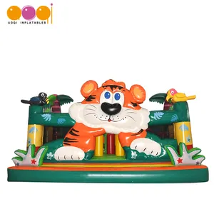 สไตล์ใหม่ inflatable tiger เมืองสนุกกับอุปสรรคสำหรับเด็ก