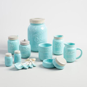 الجملة الأزرق السيراميك ميسون جرة الملاعق الحساسة - Product Image 5