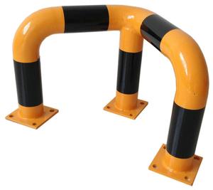 เสากั้นฝูงชนแบบเหล็กเคลือบสีเหลืองและดำสำหรับการจัดการความปลอดภัยบนท้องถนน - Product Image 5