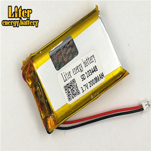 Plug 1.5-<span class=keywords><strong>2</strong></span> P 103448 lithium battery 2000 mah rechargeable Li-Polymer Battery PL LiPo battery with wires - Product Image 3