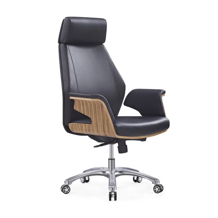 Cadeira executiva de couro real para gerenciador, alta qualidade