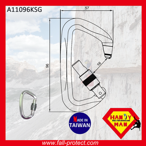 คาราบิเนอร์อะลูมิเนียมรูปตัว D สำหรับงานหนักปีนเขาใหม่จัดส่งที่รวดเร็ว - Product Image 2