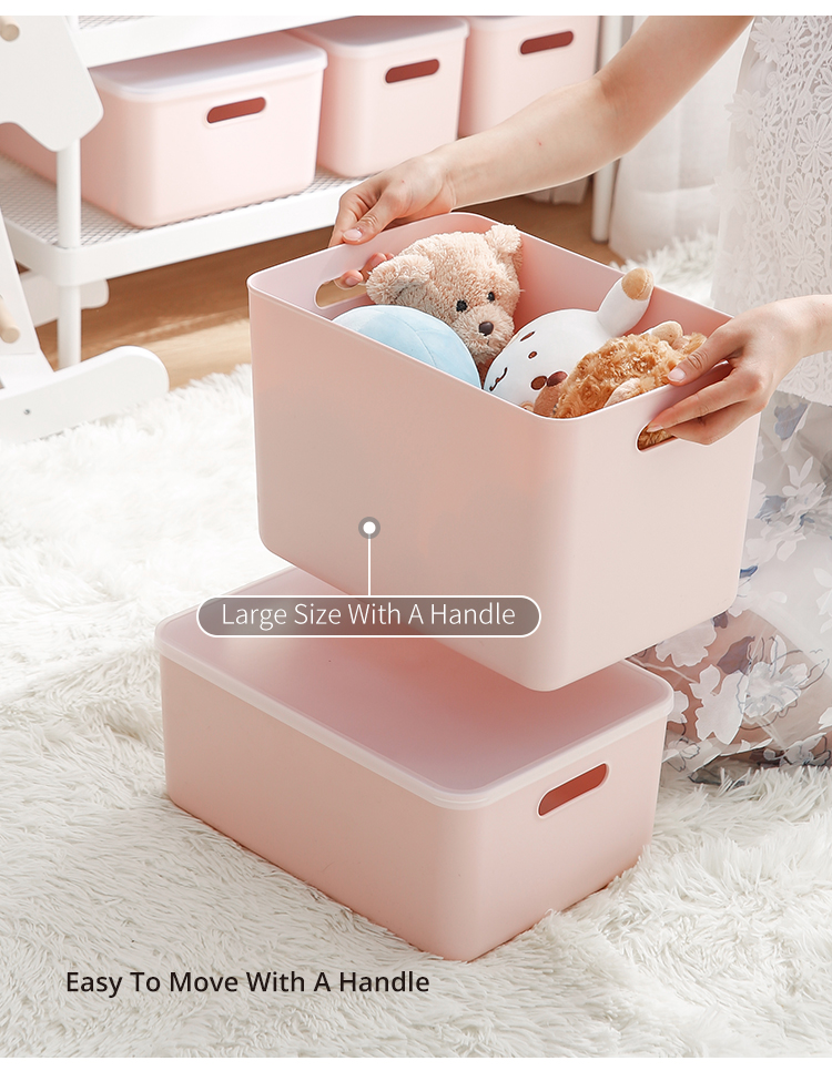 SHIMOYAMAプラスチックスモールピンク収納ボックス