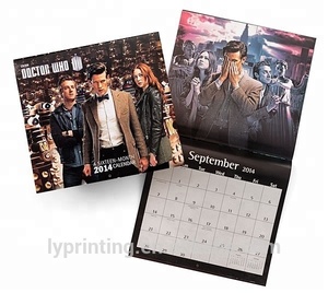 Calendrier de bureau pliable personnalisable, coussin de bureau imprimé, à armature en spirale - Product Image 5